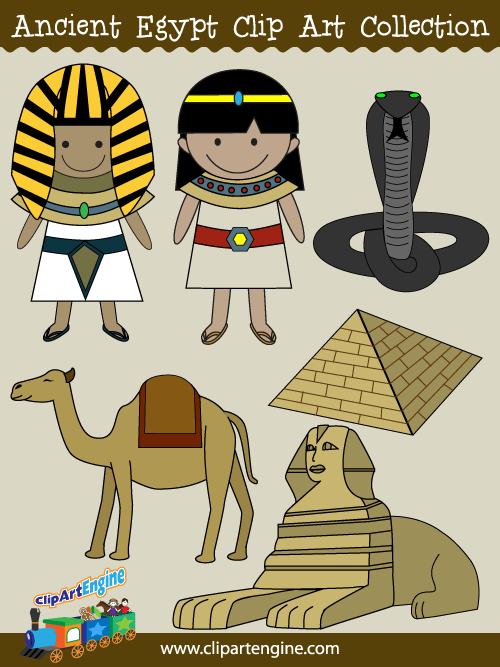Our Ancient Egypt Clip Art Collection is a set of royalty free vector graphics that includes a personal and commercial use license.