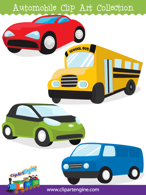 Our Automobile Clip Art Collection is a set of royalty free vector graphics that includes a personal and commercial use license.