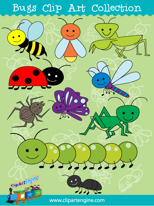 Our Bugs Clip Art Collection is a set of royalty free vector graphics that includes a personal and commercial use license.