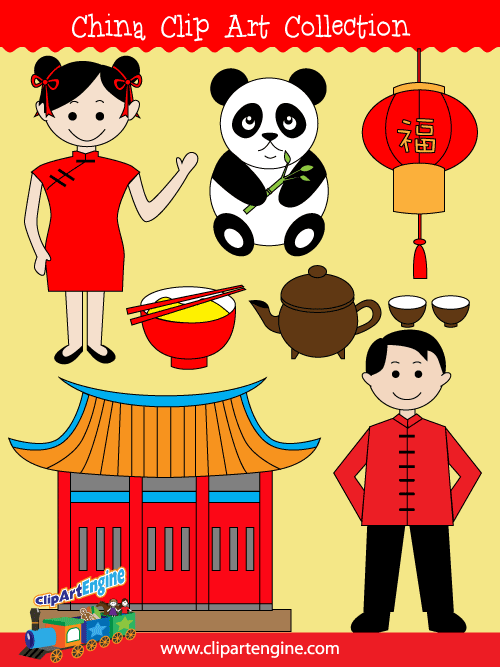 Our China Clip Art Collection is a set of royalty free vector graphics that includes a personal and commercial use license.