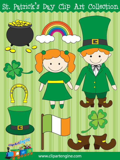 Our Saint Patricks's Day Clip Art Collection is a set of royalty free vector graphics that includes a personal and commercial use license.