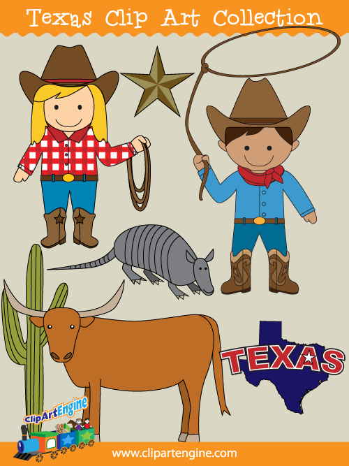 Our Texas Clip Art Collection is a set of royalty free vector graphics that includes a personal and commercial use license.
